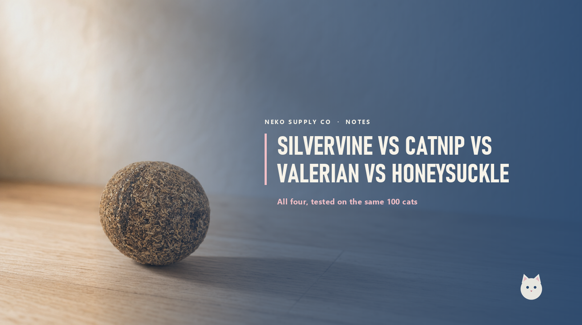 Silvervine vs catnip vs valerian vs honeysuckle