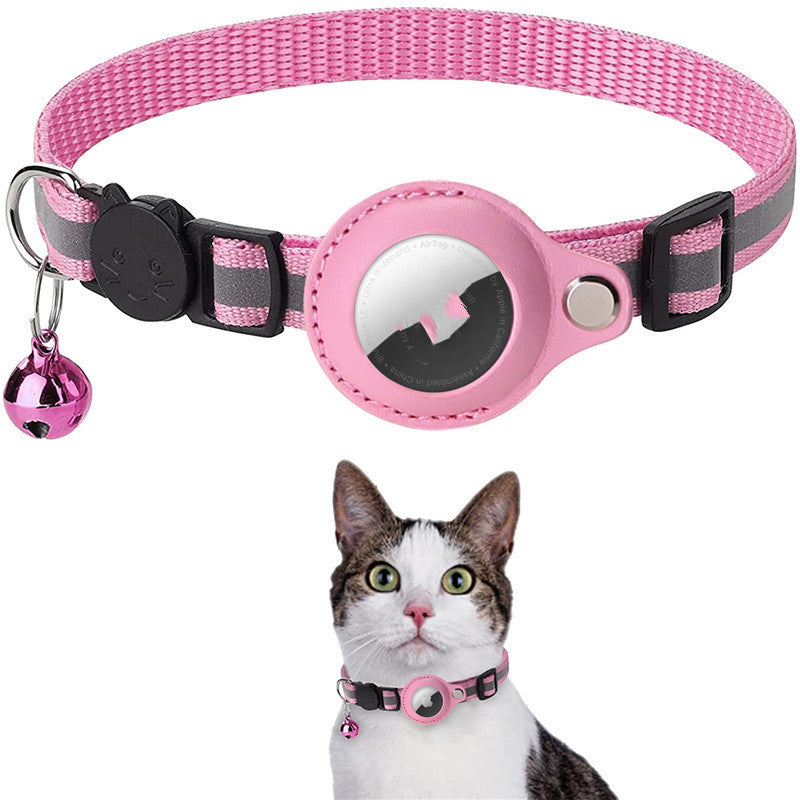 Omamori Collar in Sakura Pink, worn by a cat