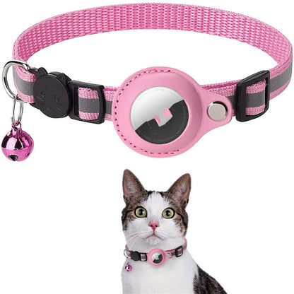 Omamori Collar in Sakura Pink, worn by a cat
