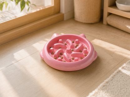 Gorogoro Bowl on a pale wood kitchen floor by a window
